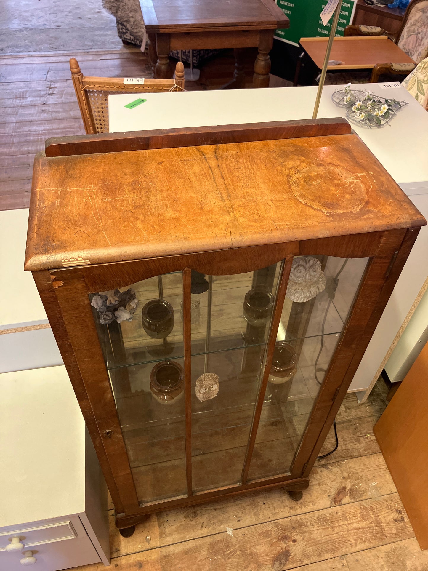 Antique Mahogany display cabinet