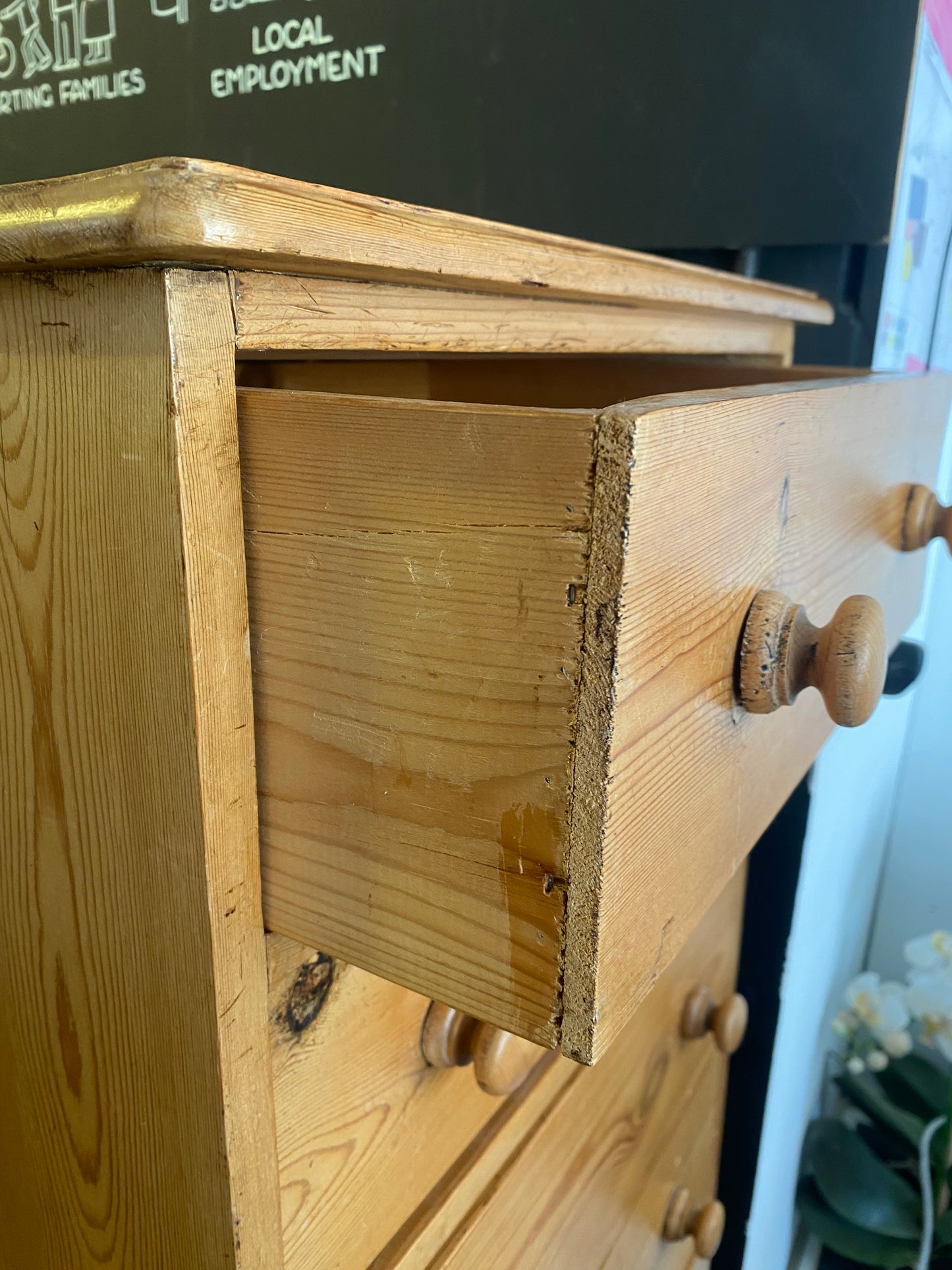 Pine Chest of Seven Drawers