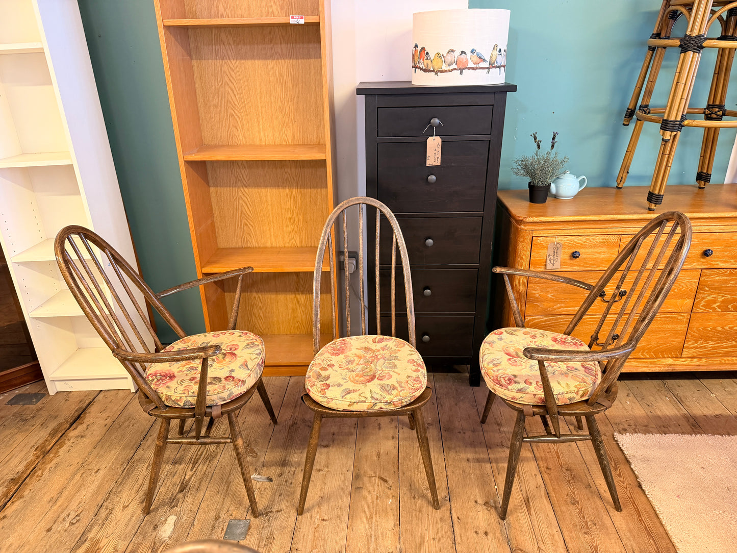 Set of Six Ercol Quaker Chairs