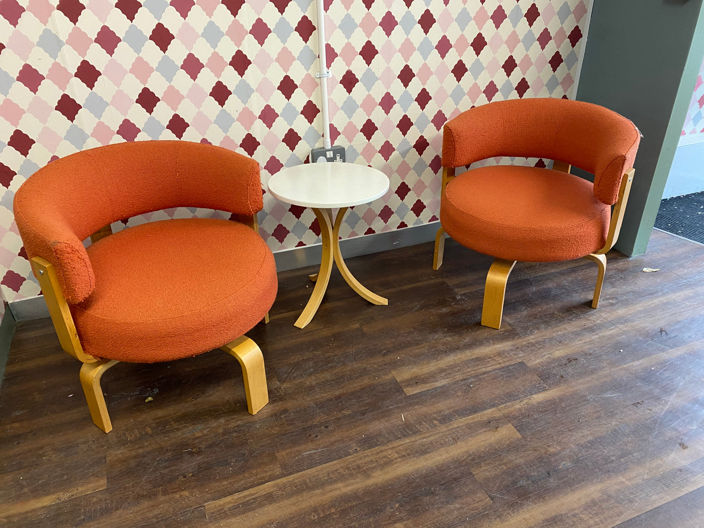 Pair of Vintage IKEA Fridene Swivel Armchair
