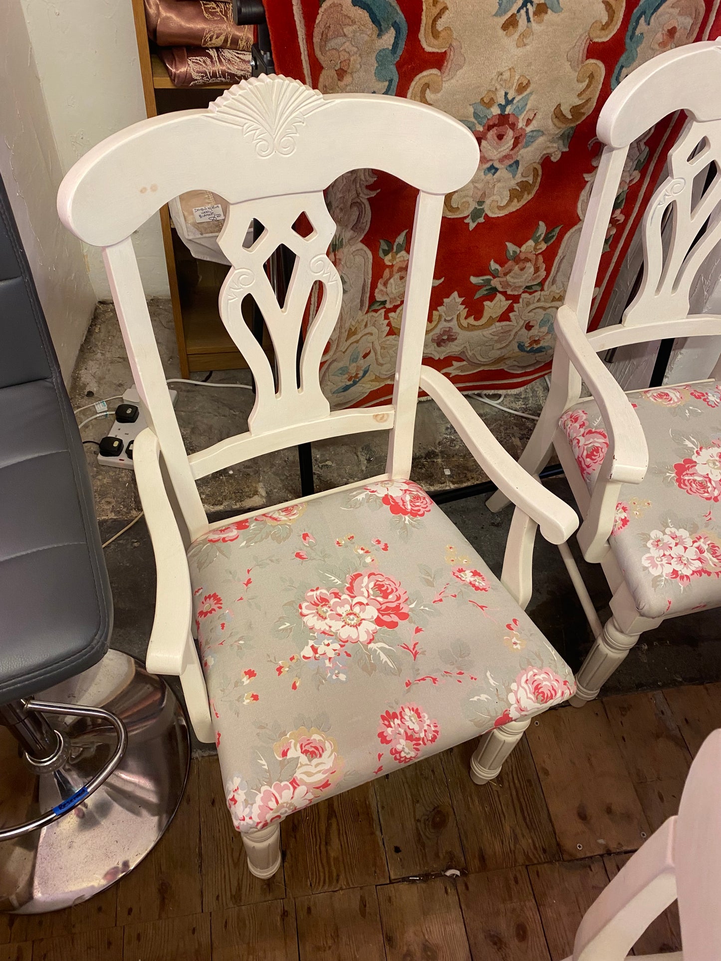 Painted Floral Chairs