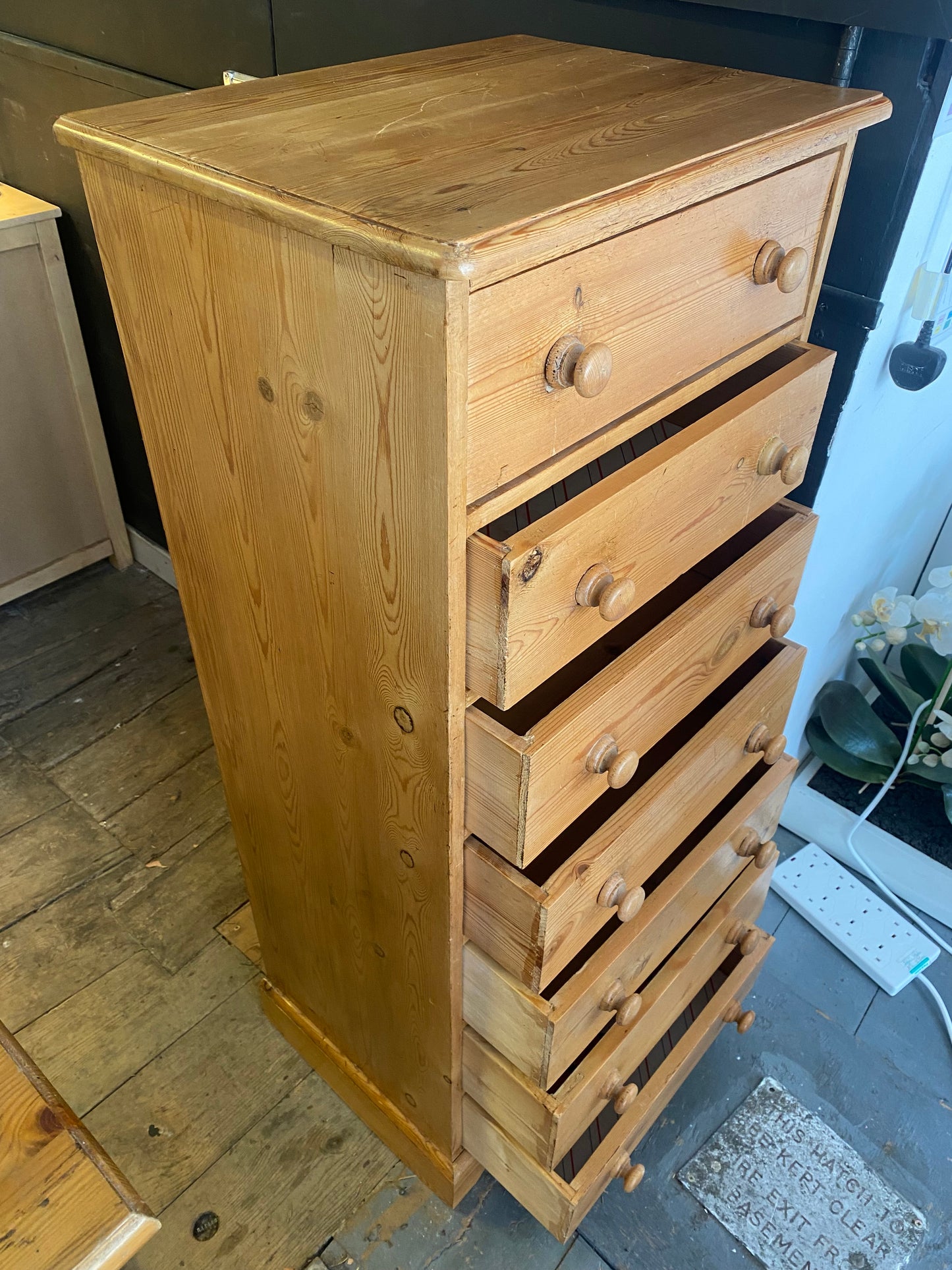 Pine Chest of Seven Drawers