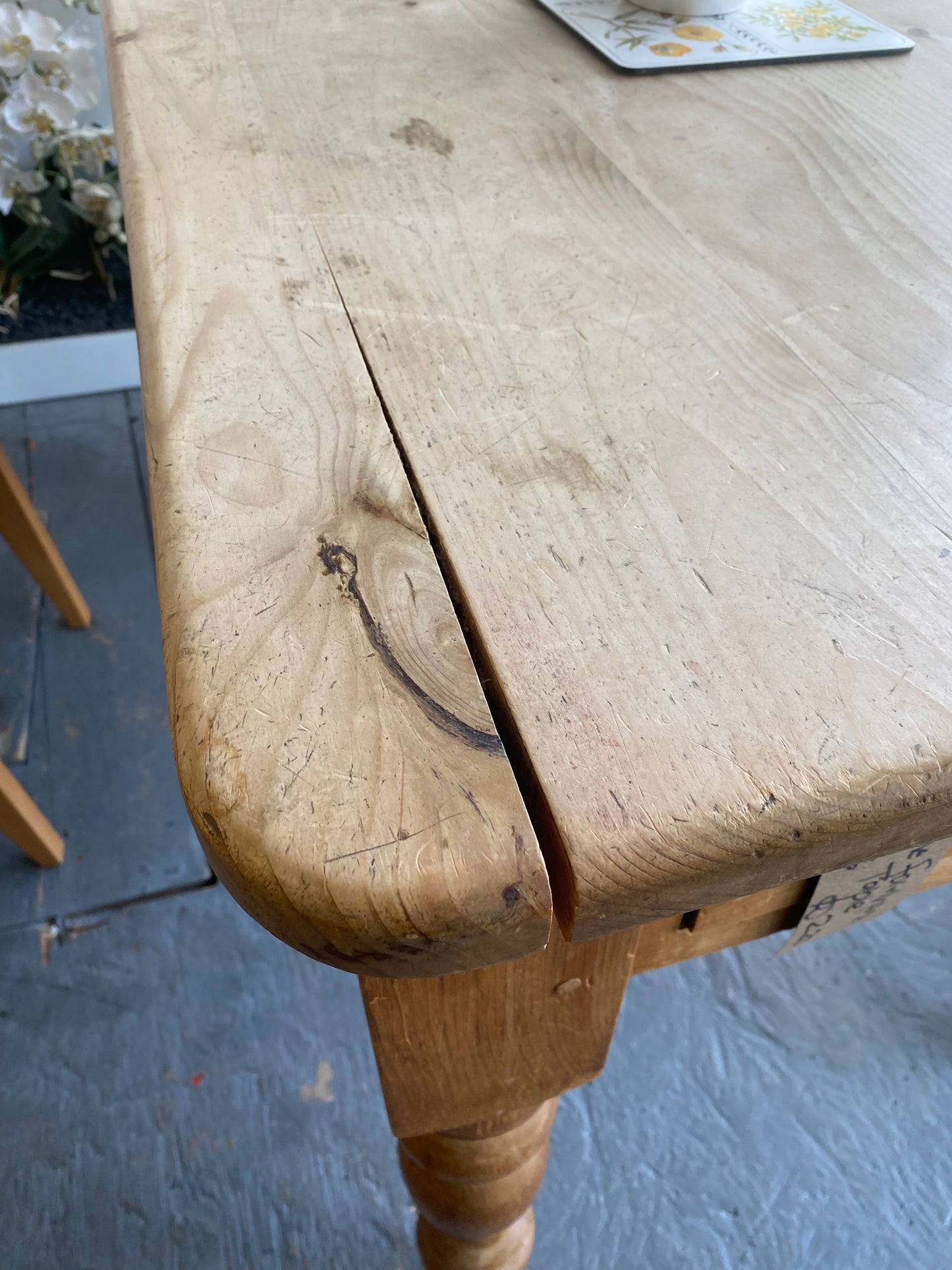 Rustic Pine Farmhouse Table