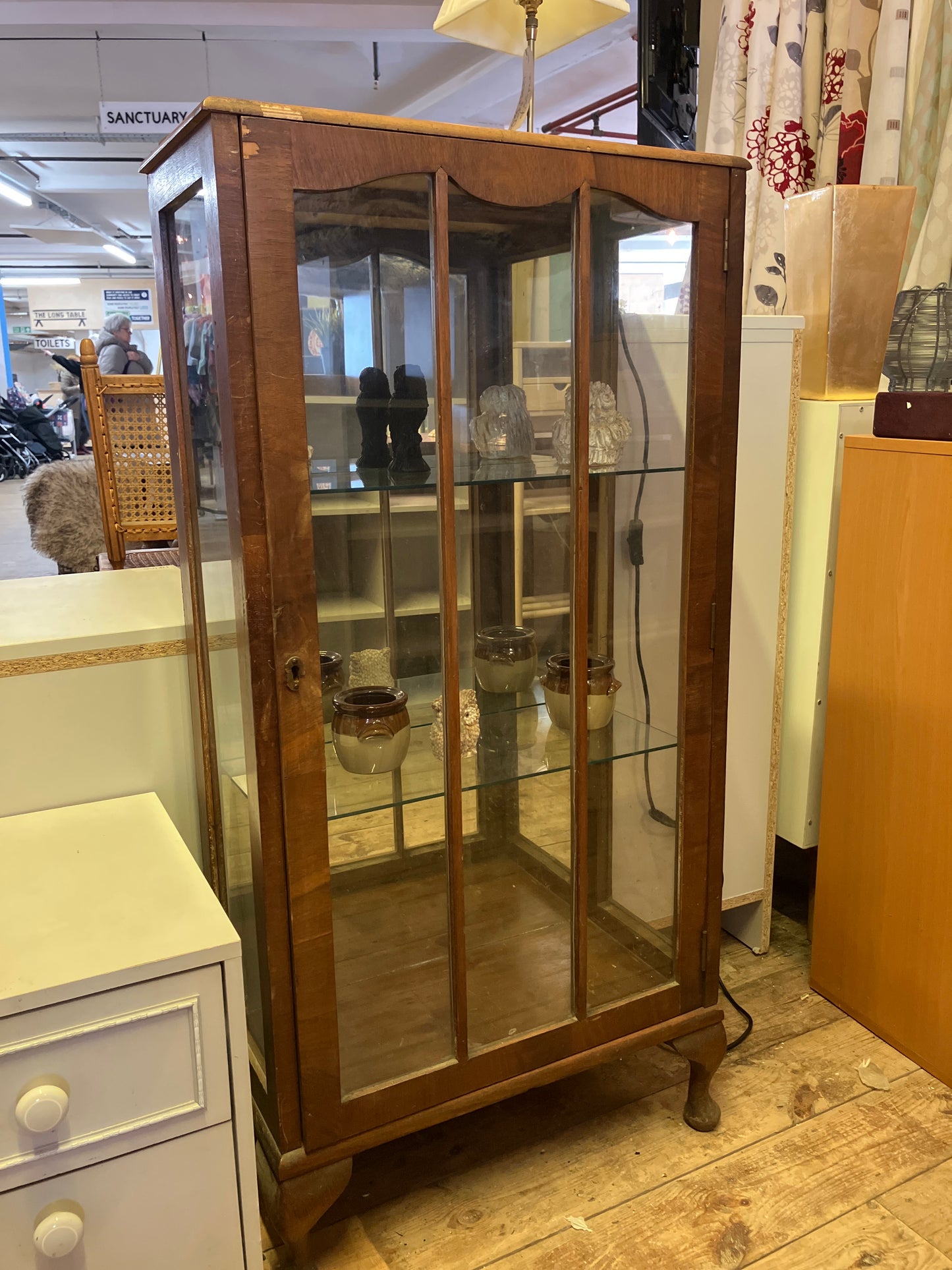 Antique Mahogany display cabinet