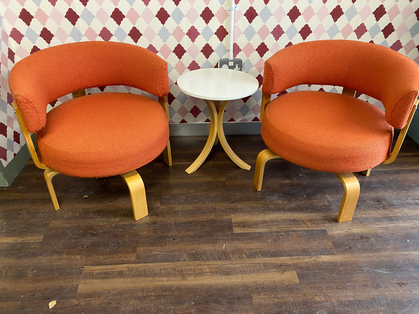 Pair of Vintage IKEA Fridene Swivel Armchair