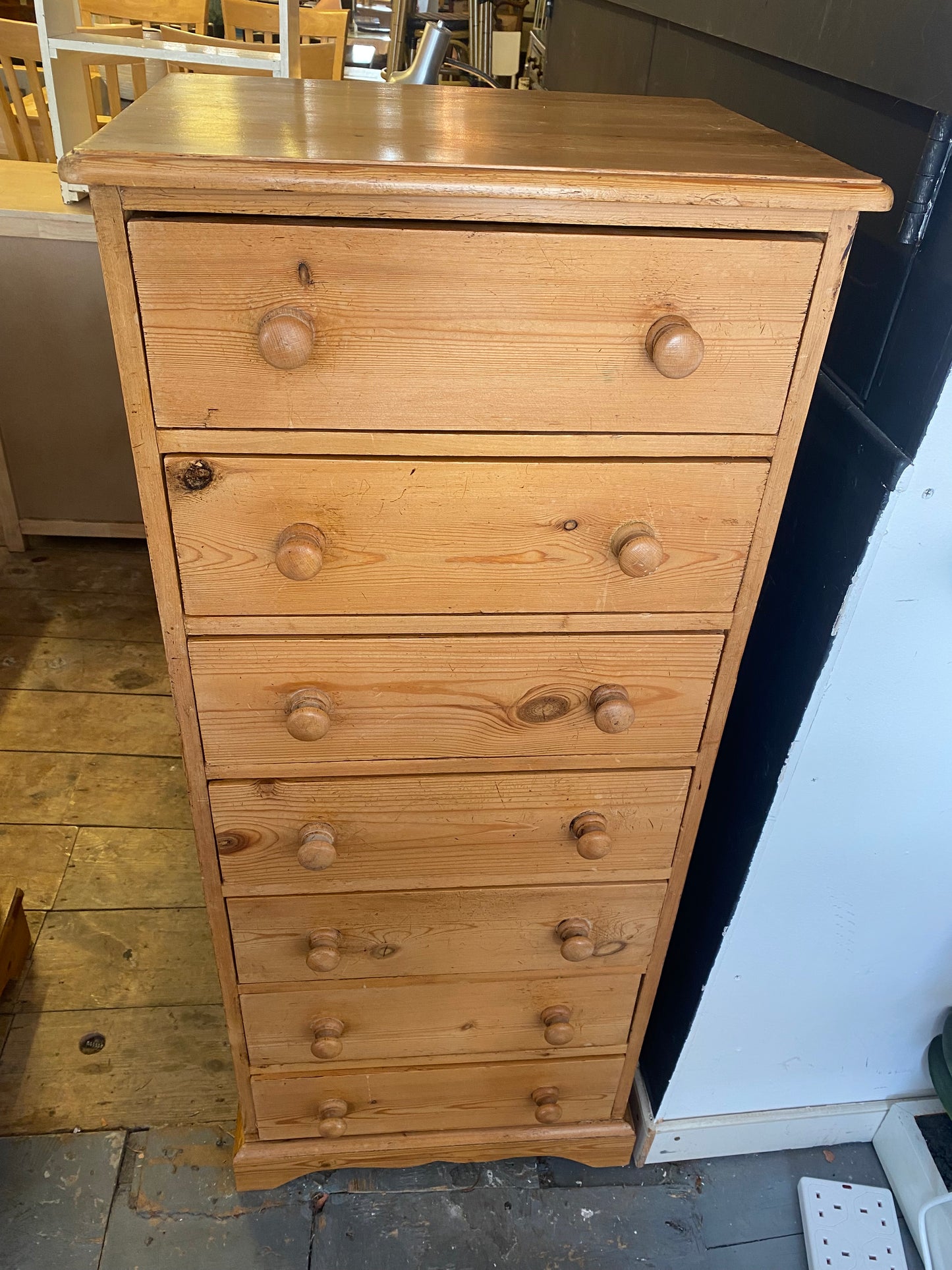 Pine Chest of Seven Drawers