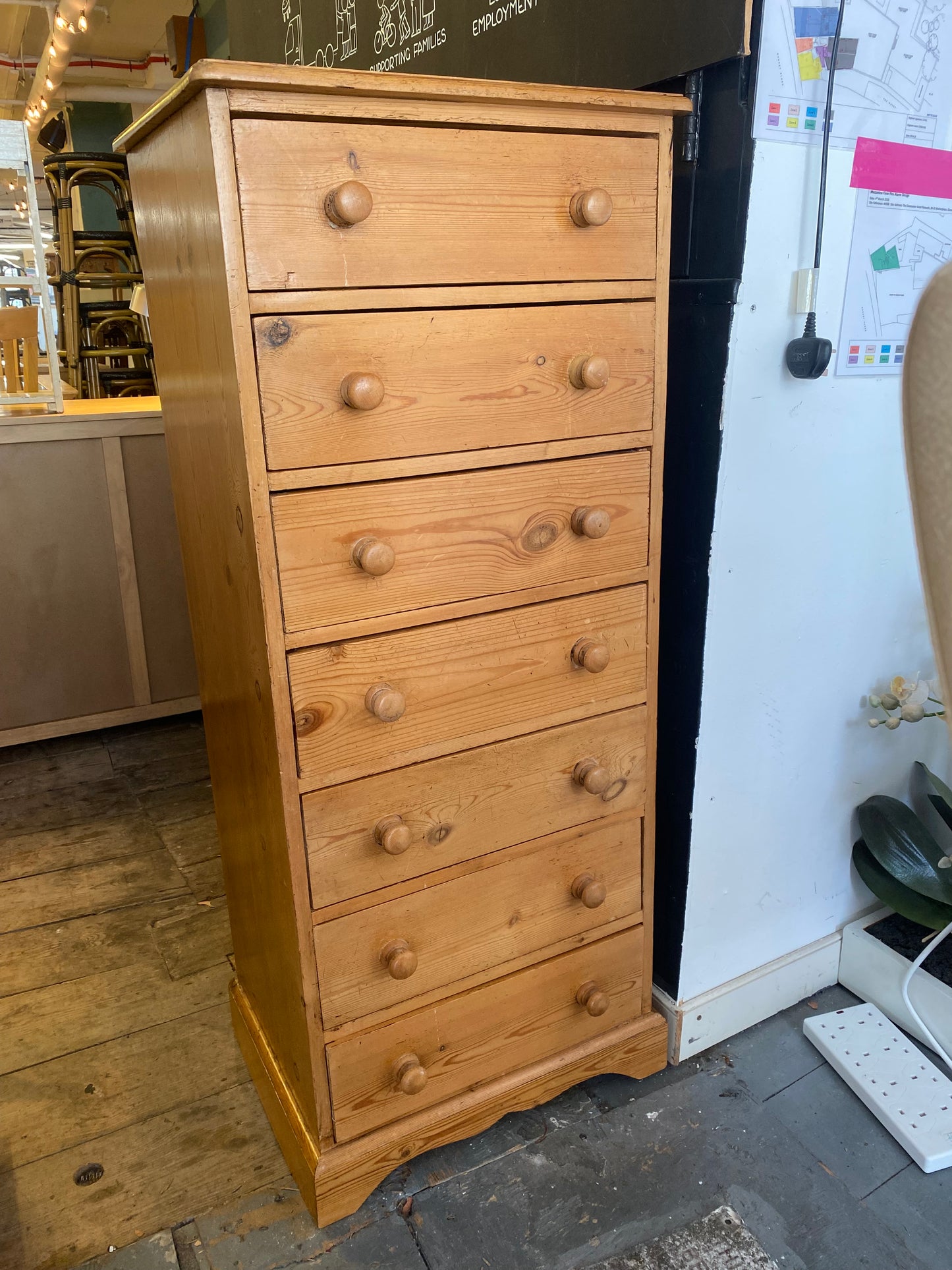 Pine Chest of Seven Drawers