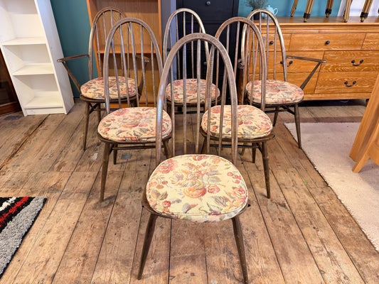 Set of Six Ercol Quaker Chairs